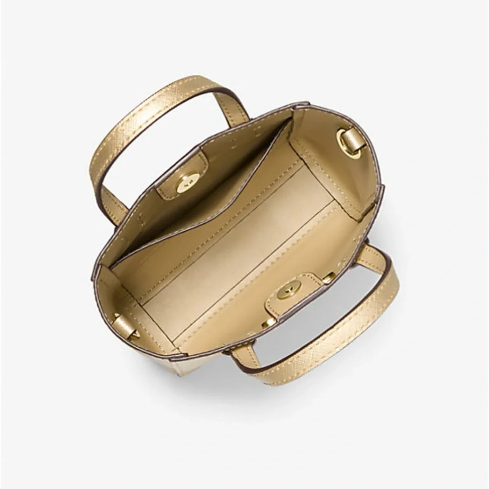 Michael Kors Metallic Gold Mini‎ Bag NWT - Picture 8 of 10